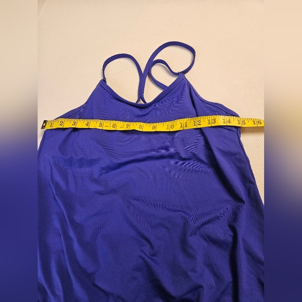 Athleta- Cross Back   Tank,Women's 34B-C Blue. Halter Neckline,UPF Quick Dryi - Picture 3 of 9